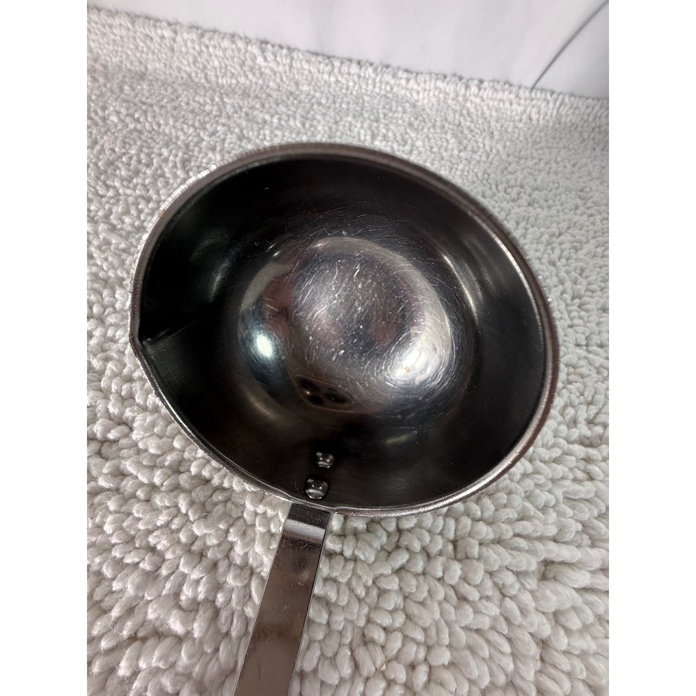 Vintage Ekco Forge Stainless Steel Ladle with Pour Spout USA Made Silver Grey - Picture 6 of 9